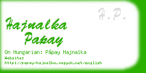 hajnalka papay business card