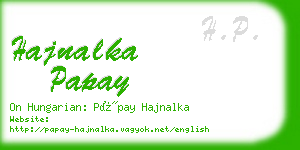 hajnalka papay business card